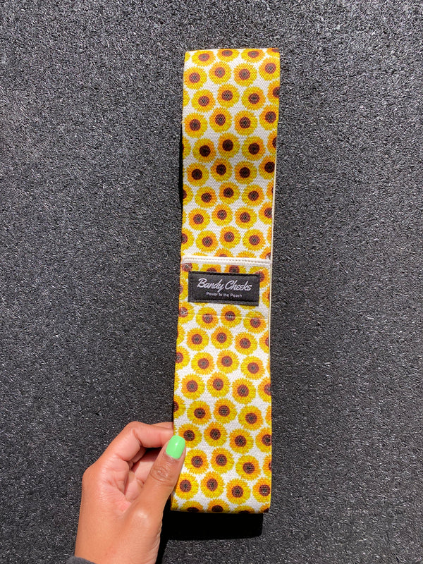13-inch Medium Non-Slip Fabric Resistance Workout Band (Sunny Sunflower)